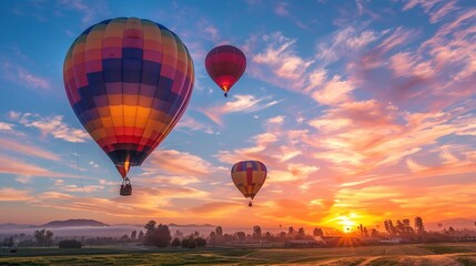 Obraz premium Hot air balloon wallpaper