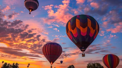 Fototapeta premium Hot air balloon wallpaper