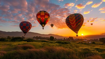 Obraz premium Hot air balloon wallpaper
