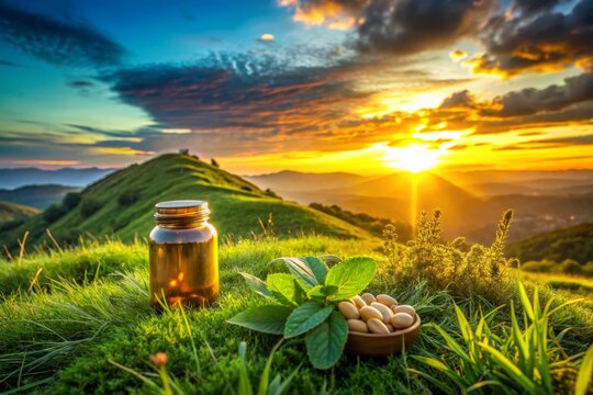 vitamin packed boost energetic mood brain food cognitive function vitality essence of herbs botanical blend nature's supplements botanical extracts green grassy 