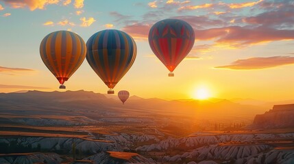 Obraz premium Hot air balloon wallpaper