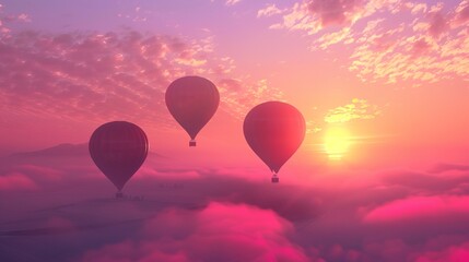 Obraz premium Hot air balloon wallpaper