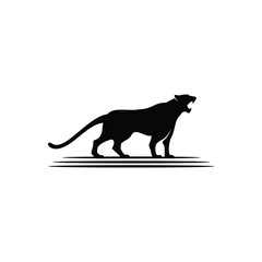 Panther silhouette logo design inspiration
