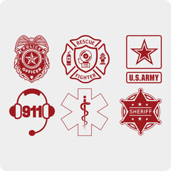 First Responders Hero Flag Nurse , EMS ,  Police , Firefighter, Military ,  corrections T-shirt design