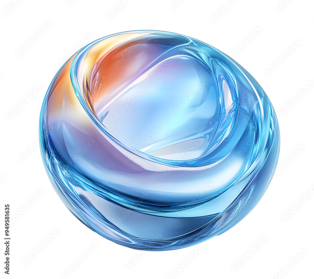 Poster light blue abstract transparent object that blends seamlessly into its background
