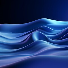Fototapeta premium Mesmerizing 3D Gradient Waves in Shimmering Blues