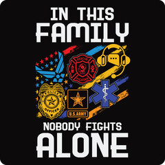 First Responders Hero Flag Nurse, EMS, Police, Firefighter, Military, corrections, dispatch, T-shirt Design