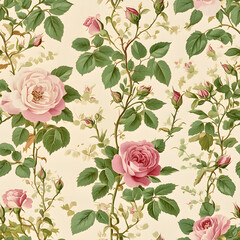 Beautiful seamless floral patterns for fabric and wallpaper, vintage floral patterns, seamless botanical patterns, colorful seamless floral backgrounds for fabric printing