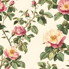 Beautiful seamless floral patterns for fabric and wallpaper, vintage floral patterns, seamless botanical patterns, colorful seamless floral backgrounds for fabric printing