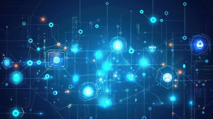 Obraz premium Abstract Digital Network Connection