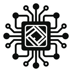 Circuit Logo Template vector illustration icon design on isolated white background