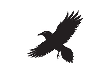 Crow silhouette vector illustration