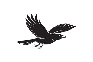 Crow silhouette vector illustration