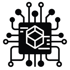 Circuit Logo Template vector illustration icon design on isolated white background