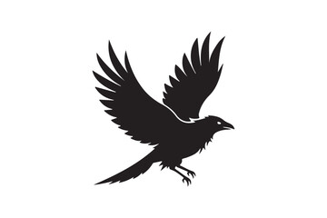 Crow silhouette vector illustration