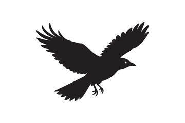 Crow silhouette vector illustration