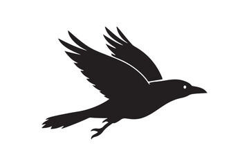 Crow silhouette vector illustration