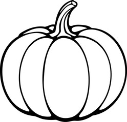 シンプルなカボチャのラインアート