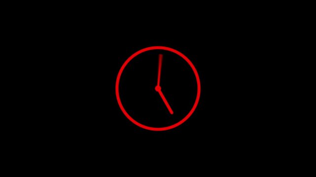 Abstract spinning clock icon animation