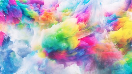 Abstract Colorful Swirling Cloud Dreamy Art