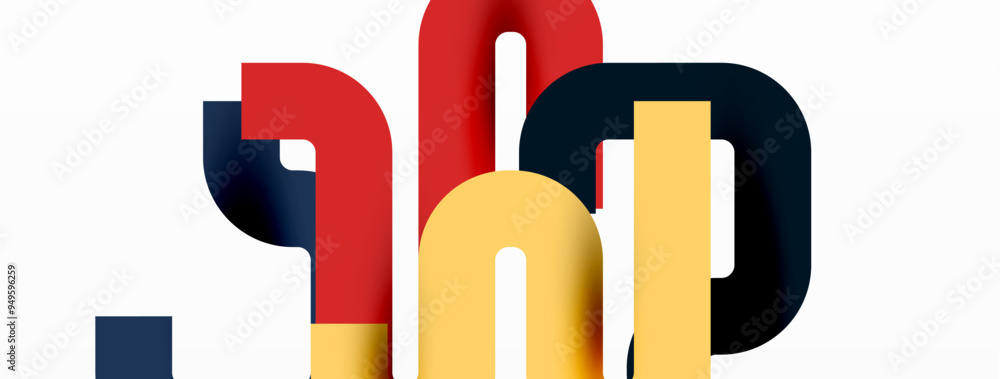 Poster wave lines minimal abstract background