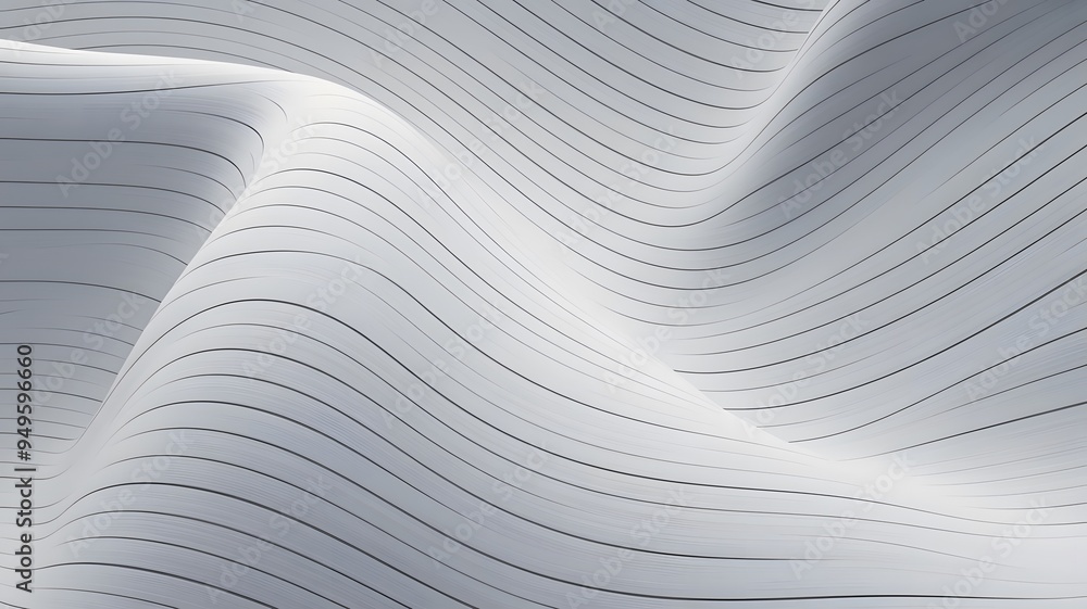 Aufkleber stylish and modern minimalist seamless white wave texture pattern background with monochromatic colo