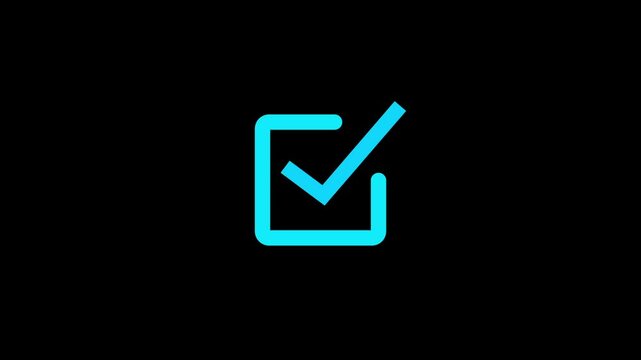 checkmark sign icon animation. tick mark, complete mark, right, conform mark