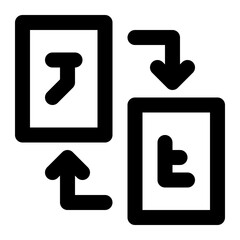 hreflang, switching, translation, language, digital marketing outline icon