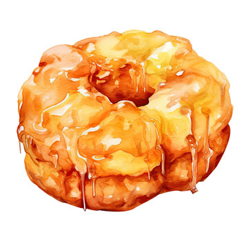 recommend clip art: Apple Fritter Donut Clipart Illustration