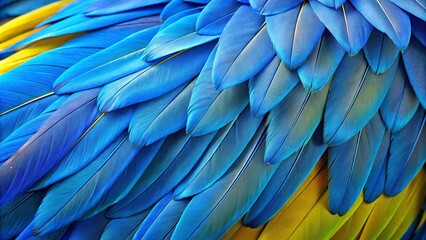Fototapeta premium Macaw parrot feather close-up for background
