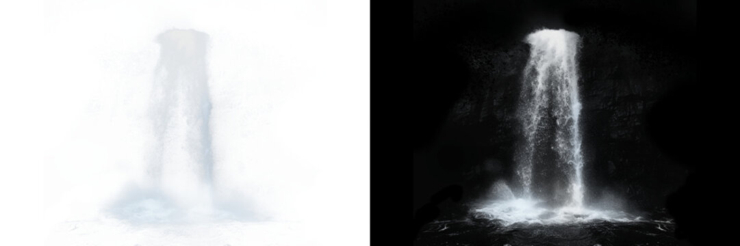 PNG Serene cascading waterfall in nature