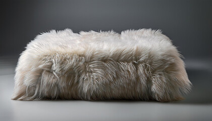 Fluffy Rug on Grey
