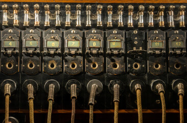 A multiple telephone switch, 20th century