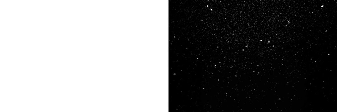 PNG Snowfall and starry night contrast