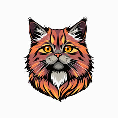 Persian cat vector logo. pet logo