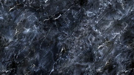 Obraz premium Elegant black marble close-up: intricate textures and fine details for an opulent desktop background, showcasing luxurious visual appeal