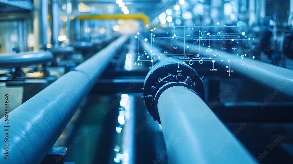 Poster cutting edge waterworks system powered by iot driven automation and connectivity a photograph showca