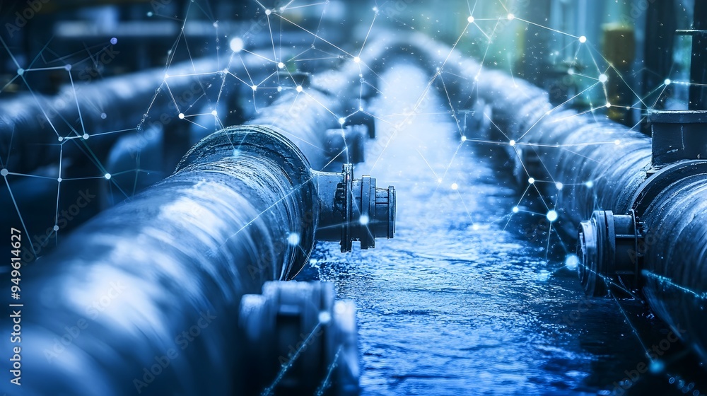Poster an iot powered water pipeline system with advanced sensors and real time monitoring enabling efficie