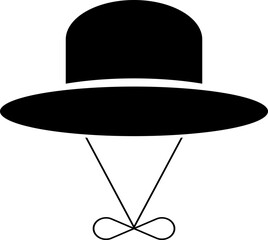 hat camping icon sillouette