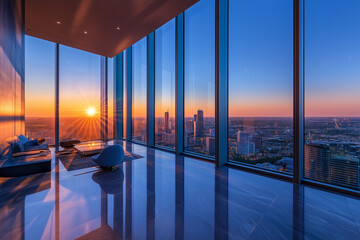 Fototapeta premium Refined Penthouse in a Spacious Indigo Deluxe Tower