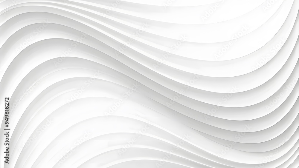 Poster curtain white wave soft shadow and blurred. fabric shapes and curved designs. abstract background on