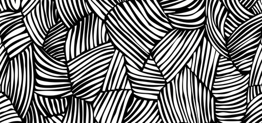 Abstract Black and White Line Art
