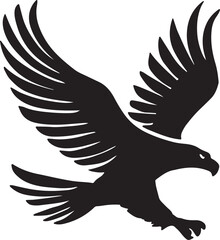 Dynamic Eagle Silhouette - Perfect for Logos, Graphic Design, and Tattoo Art
