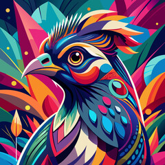 Fototapeta premium Colorful eagle pop art vector illustration