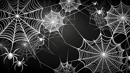 Halloween spooky night with pumpkin, bat, spider, wave, hunting house, ghost, trick or treat party banner, background