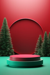 Festive Red and Green Holiday Display