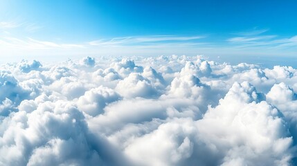 Aerial view of intricate cloudscape, dynamic patterns, bird s-eye perspective