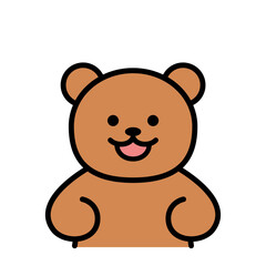 くま　笑顔　シンプル　キャラクター