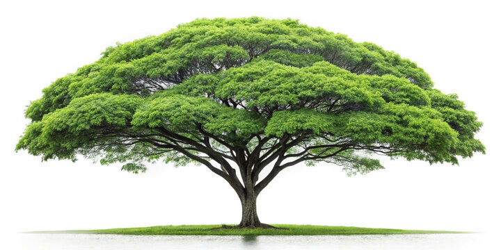 Nature Prompt - Isolate a Rain Tree Against a White Background