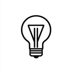 Obraz premium LED Lamp Line Art Minimalistic Logo on a White Canvas